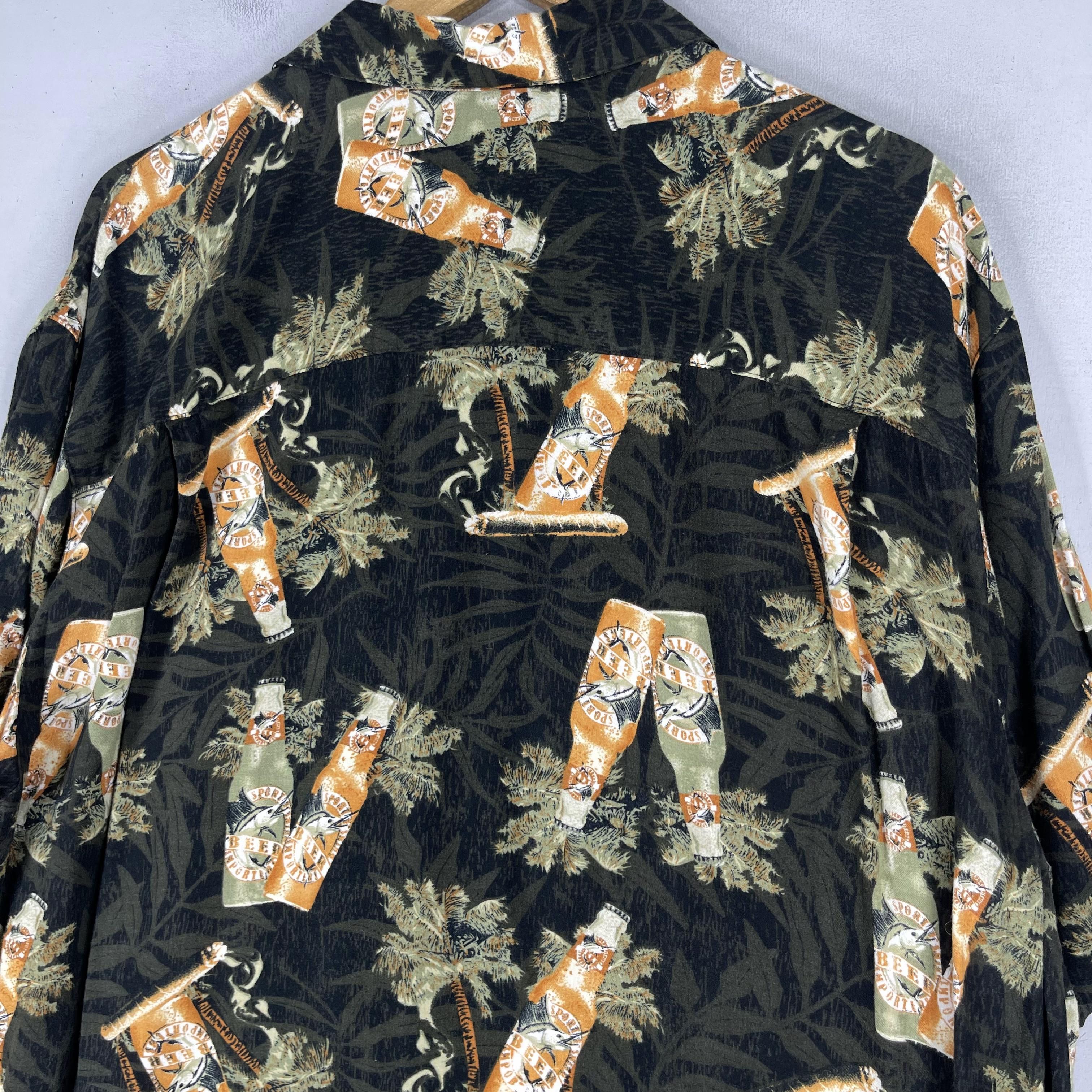 Japanese Brand PURITAN Hawaii Corona Beer Printed Rayon Shirt Button Up Size US XL / EU 56 / 4 - 8 Thumbnail