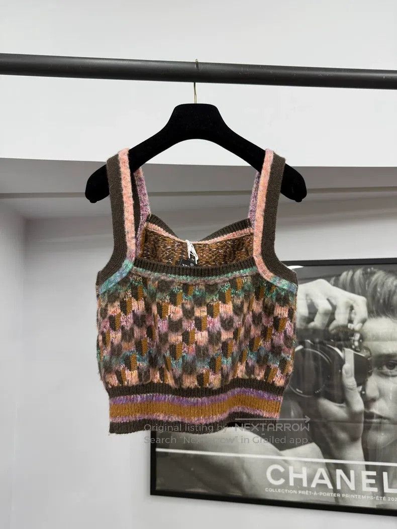 Chanel Chanel Colourful plaid thousand-bird check knitted suspend Size XS / US 0-2 / IT 36-38 - 3 Thumbnail