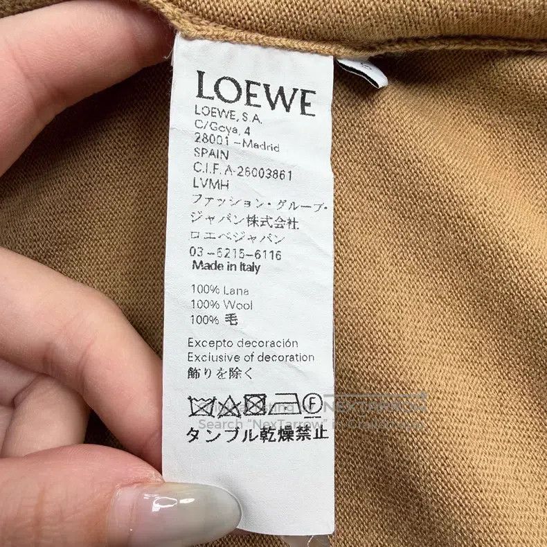 Loewe Loewe Camel color embroidered logo wool sweater Size US XS / EU 42 / 0 - 6 Thumbnail