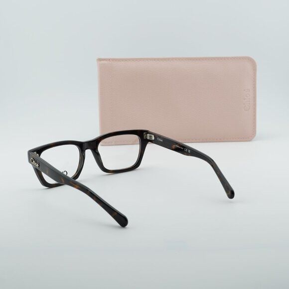 Chloe Chloe CH0242O 002 Eyeglasses Havana 51mm Rectangle Frame Size ONE SIZE - 11 Thumbnail