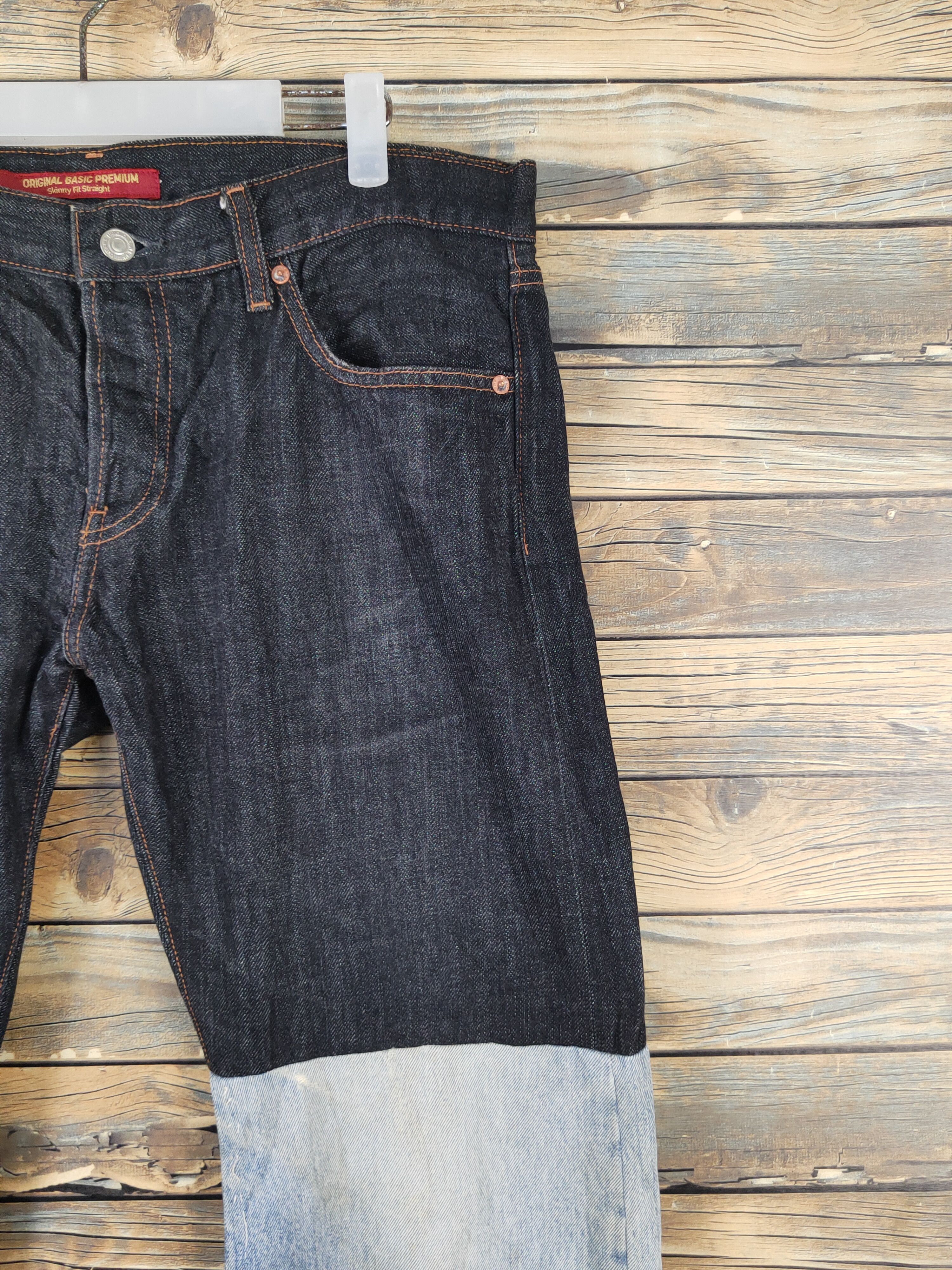 Japanese Brand Uniqlo japan patchwork Distressed Ripped denim Jeans #W1970 Size US 35 - 5 Thumbnail