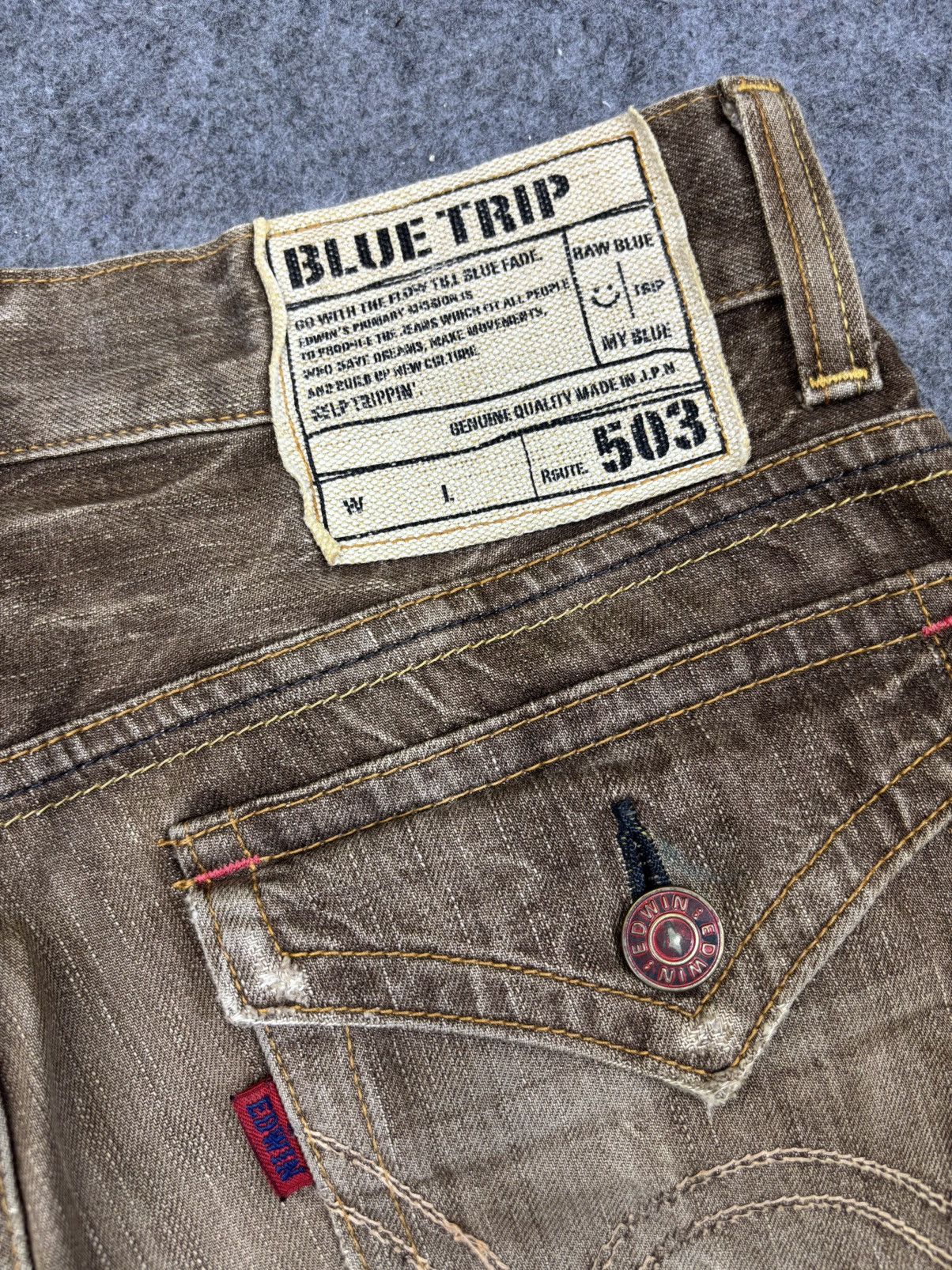 Edwin 💥90s Style Flare💥Insane Edwin 503 Flare Denim F837 Size US 32 / EU 48 - 13 Thumbnail