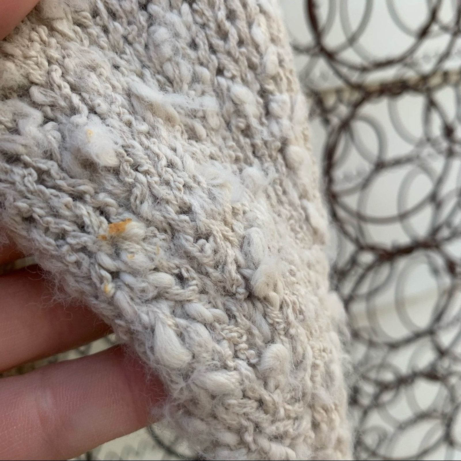 Vintage 80s 90s cottagecore oatmeal cream floral appliqué sweater M Size M / US 6-8 / IT 42-44 - 7 Thumbnail