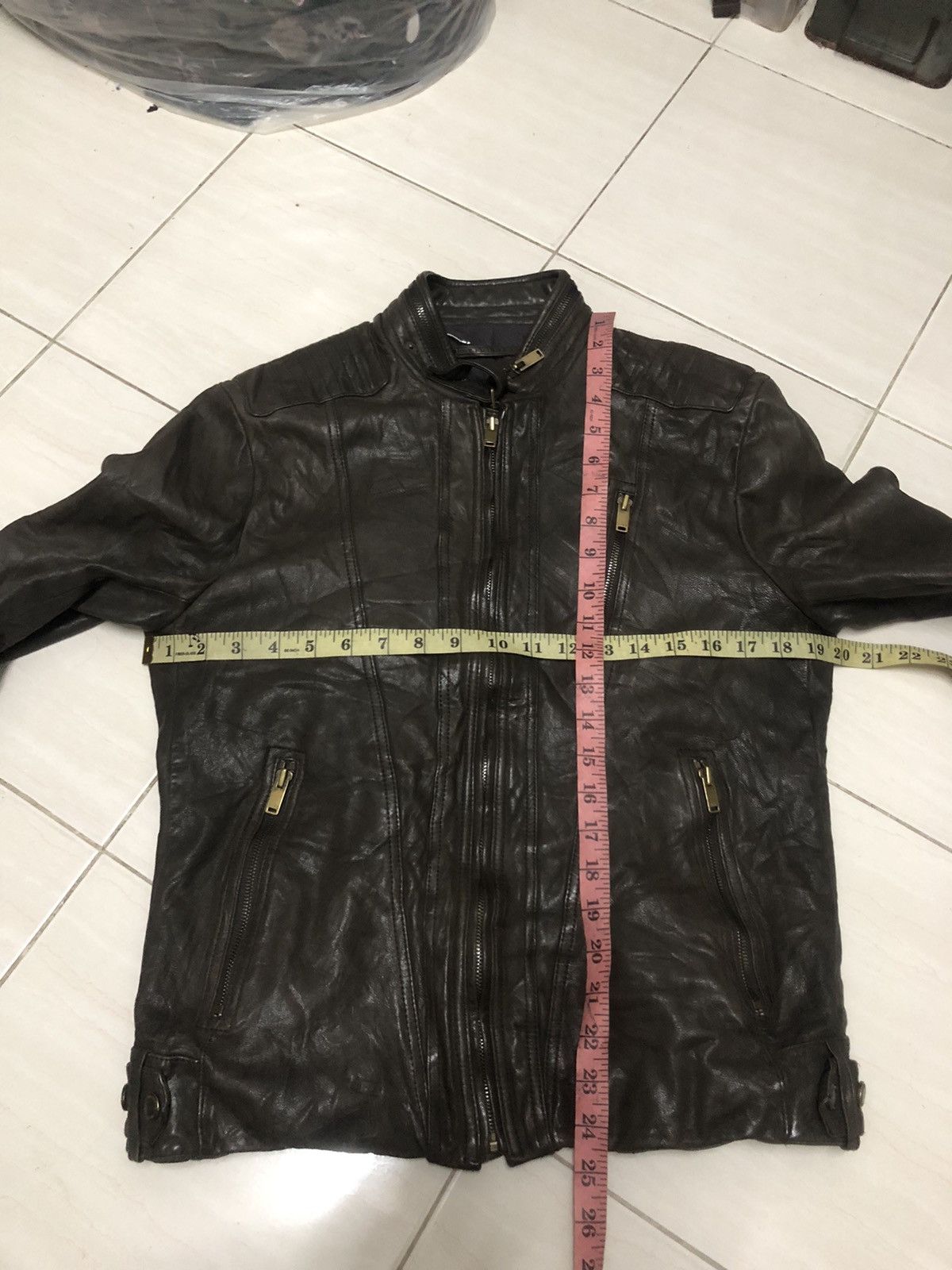 TIME HOMME Vtg leather jacket moto time homme Size US M / EU 48-50 / 2 - 7 Thumbnail