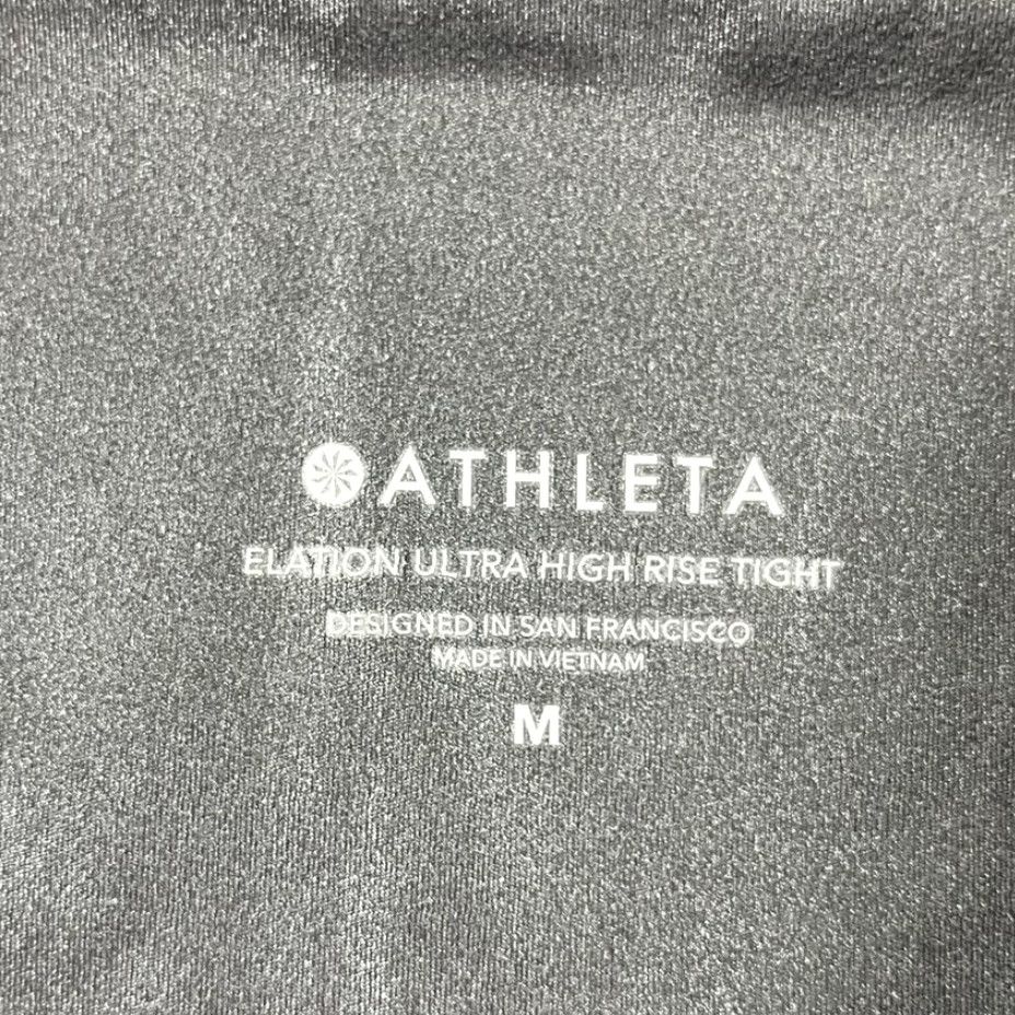 Athleta Athleta Leggings Women M Gray Shine Elation Ultra High Rise Tight 26" Yoga Gym Run Size 32" / US 10 / IT 46 - 4 Thumbnail