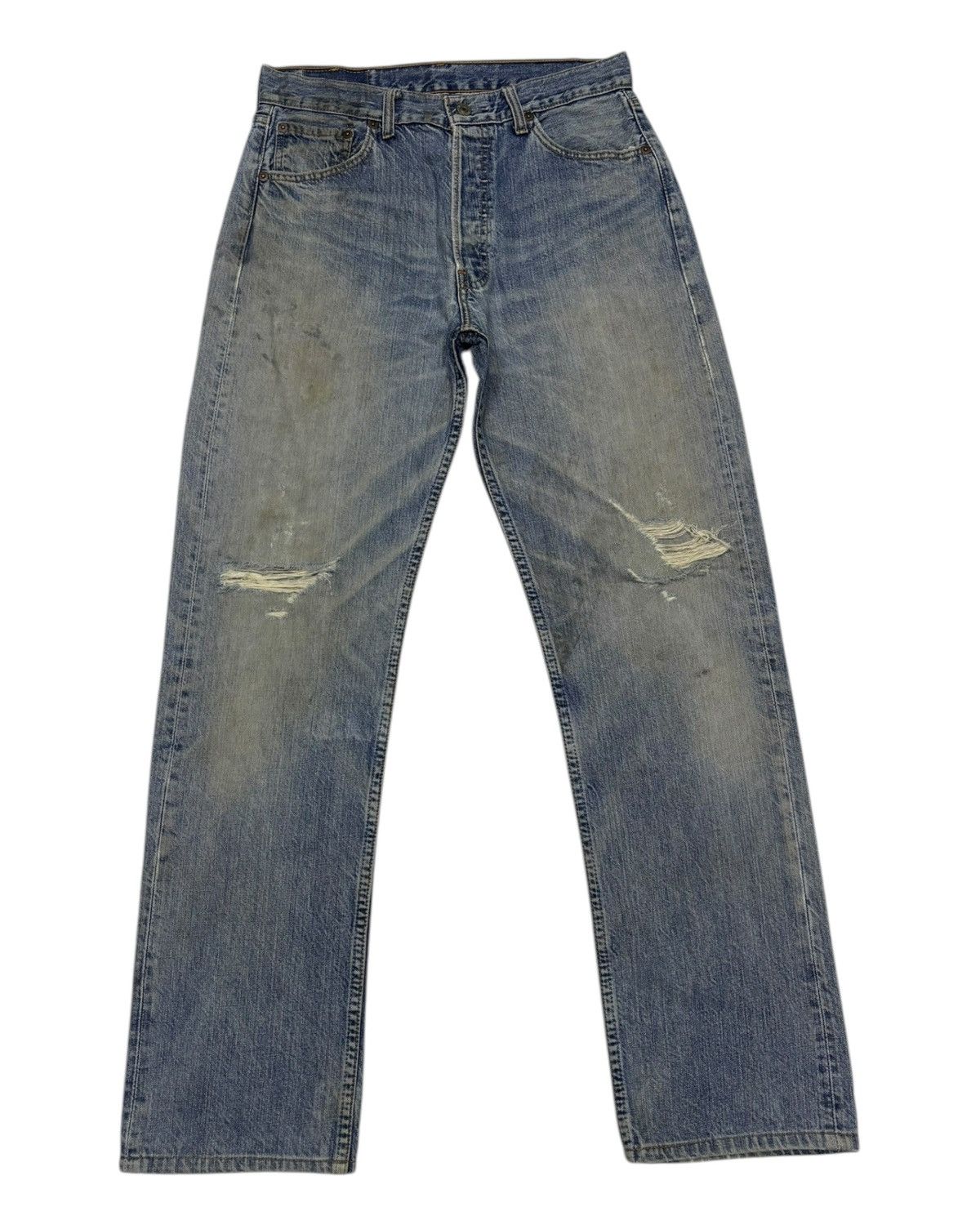 VINTAGE LEVIS 501 KURT COBAIN DISTRESSED DENIM JEANS
