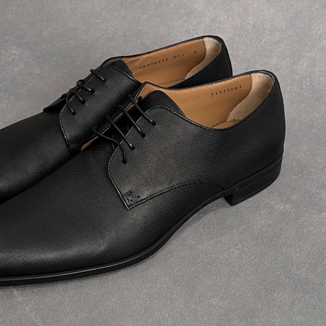 Hugo Boss HUGO BOSS Black Leather Derbies Size US 9 / EU 42 - 5 Thumbnail