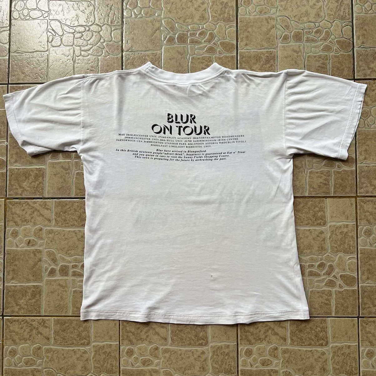 Band Tees × Vintage 1993 Blur Modern Life Is Rubbish Euro Tour Tee Shirt Oasis Size US L / EU 52-54 / 3 - 4 Thumbnail