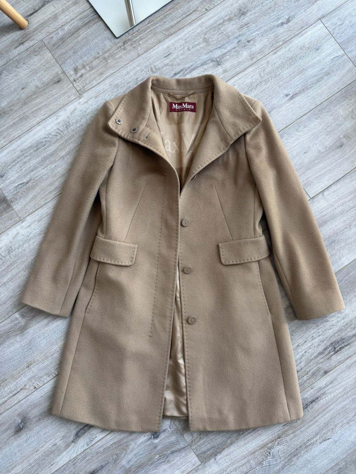 Max Mara Max Mara Camel Hair Coat Women's Wool Size XS / US 0-2 / IT 36-38 - 7 Thumbnail