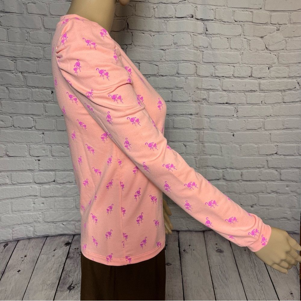 Lilly Pulitzer NWT New $108 Lilly Pulitzer Jansen Peach Flamingo Sweatshir Size XXS / US 00 / IT 34 - 4 Thumbnail