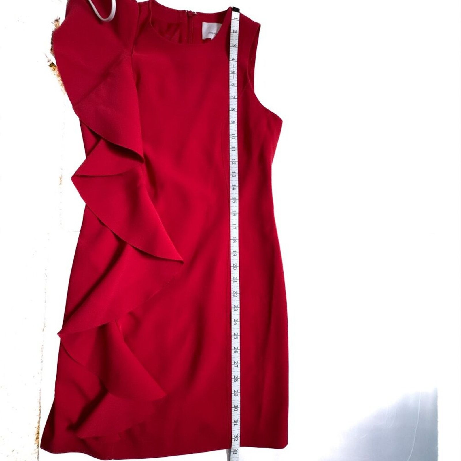 Cinq a Sept Cinq à Sept Kimberlin Ruffle Cascade Red Dress Size 4 Size S / US 4 / IT 40 - 15 Thumbnail