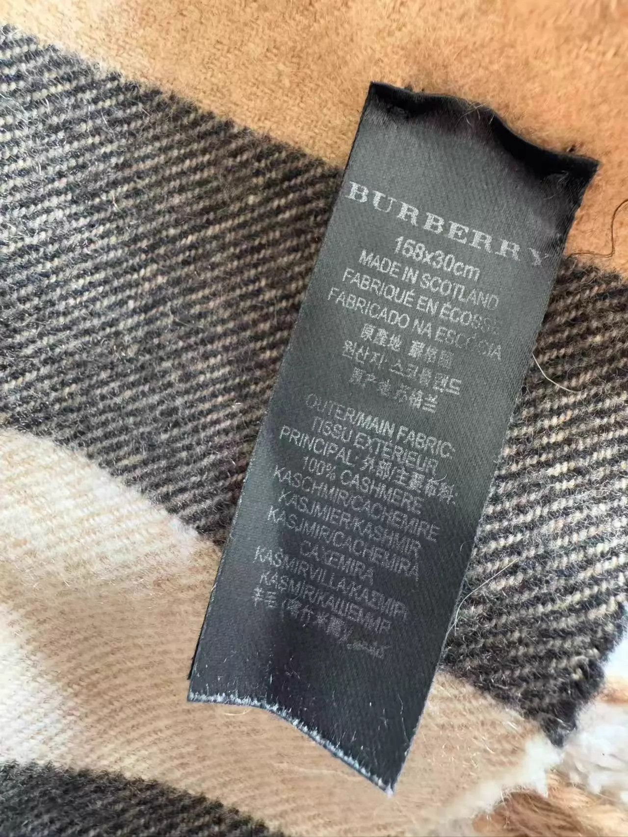 Burberry Burberry Check Cashmere Fringe Scarf Size ONE SIZE - 4 Thumbnail