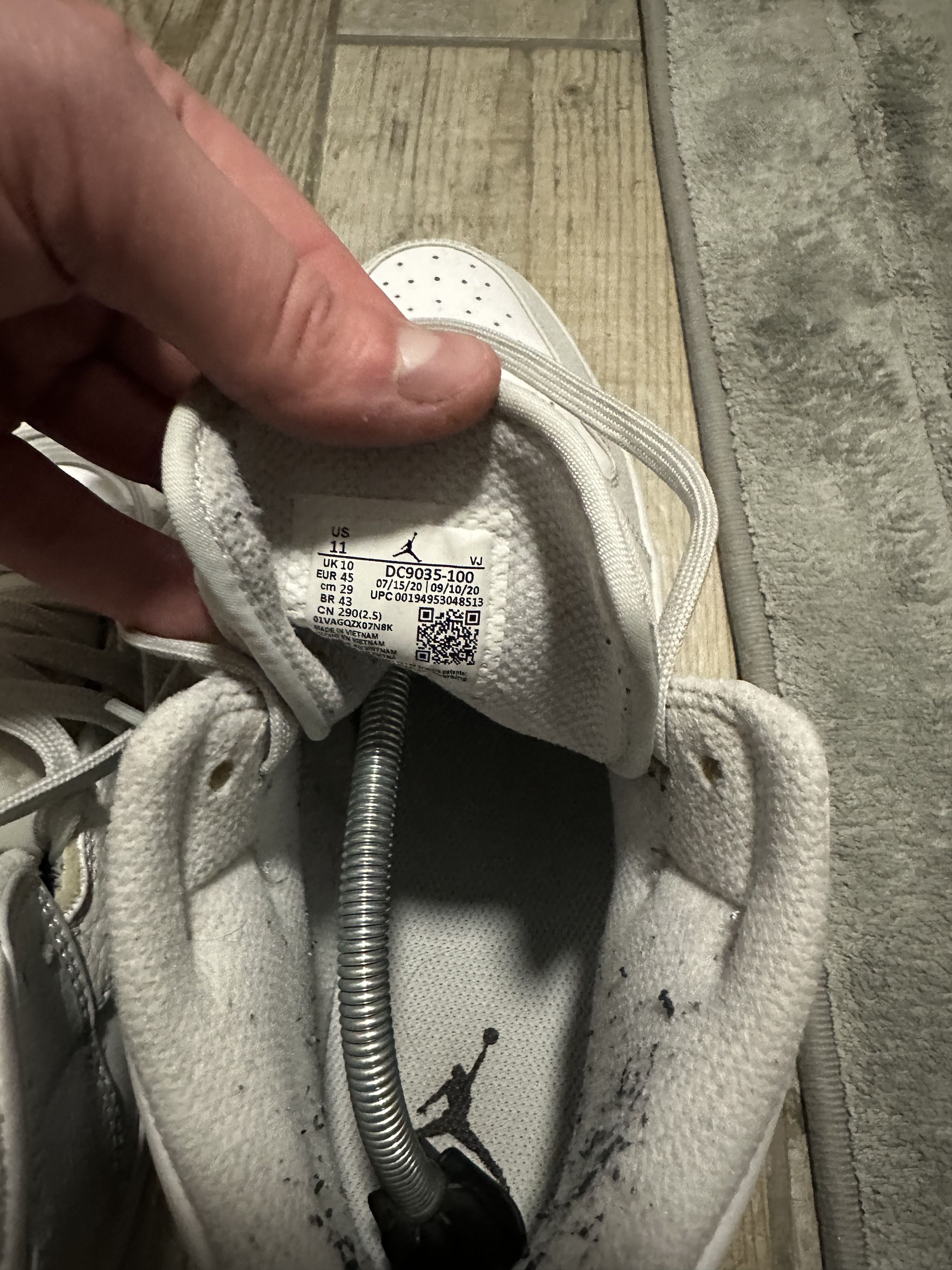 Nike Jordan 1 Mid Grey Camo Size US 11 / EU 44 - 5 Thumbnail