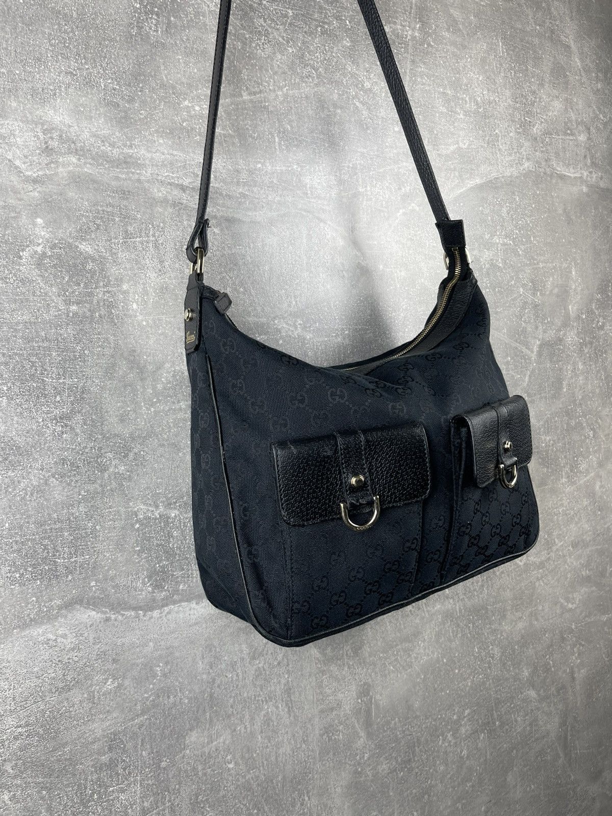 Gucci × Tom Ford × Vintage Gucci Guccissima 00s Leather Black Shoulders Tote Bag Size ONE SIZE - 2 Thumbnail
