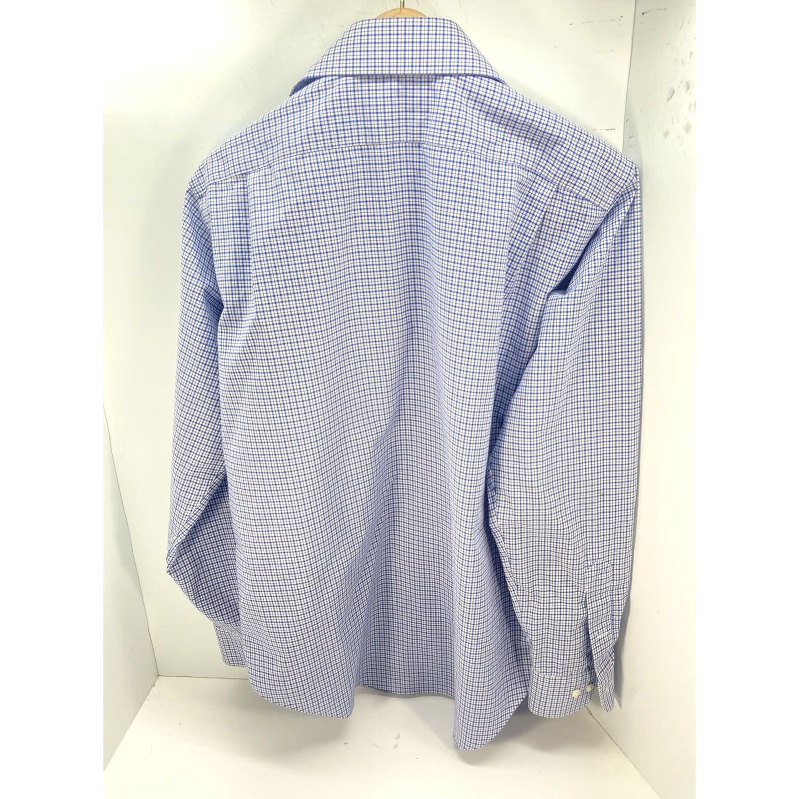 Ralph Lauren Ralph Lauren Dress Shirt Men Long Sleeve Non Iron Blue Check 15.5/35 M Size 40R - 6 Thumbnail