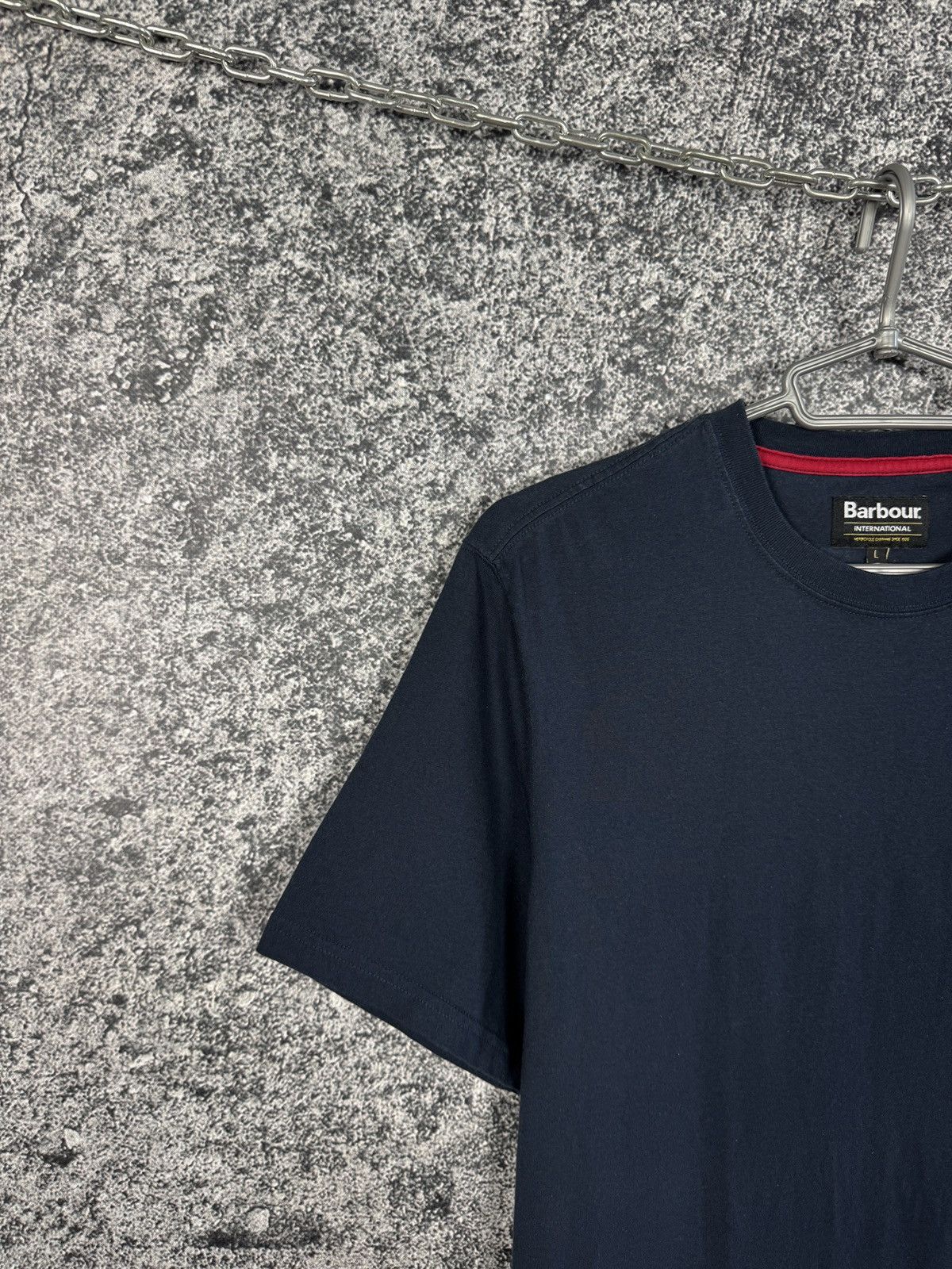 Barbour × Vintage Mens Barbour International T-Shirt Slim Fit Navy Blue Size L Size US M / EU 48-50 / 2 - 3 Thumbnail