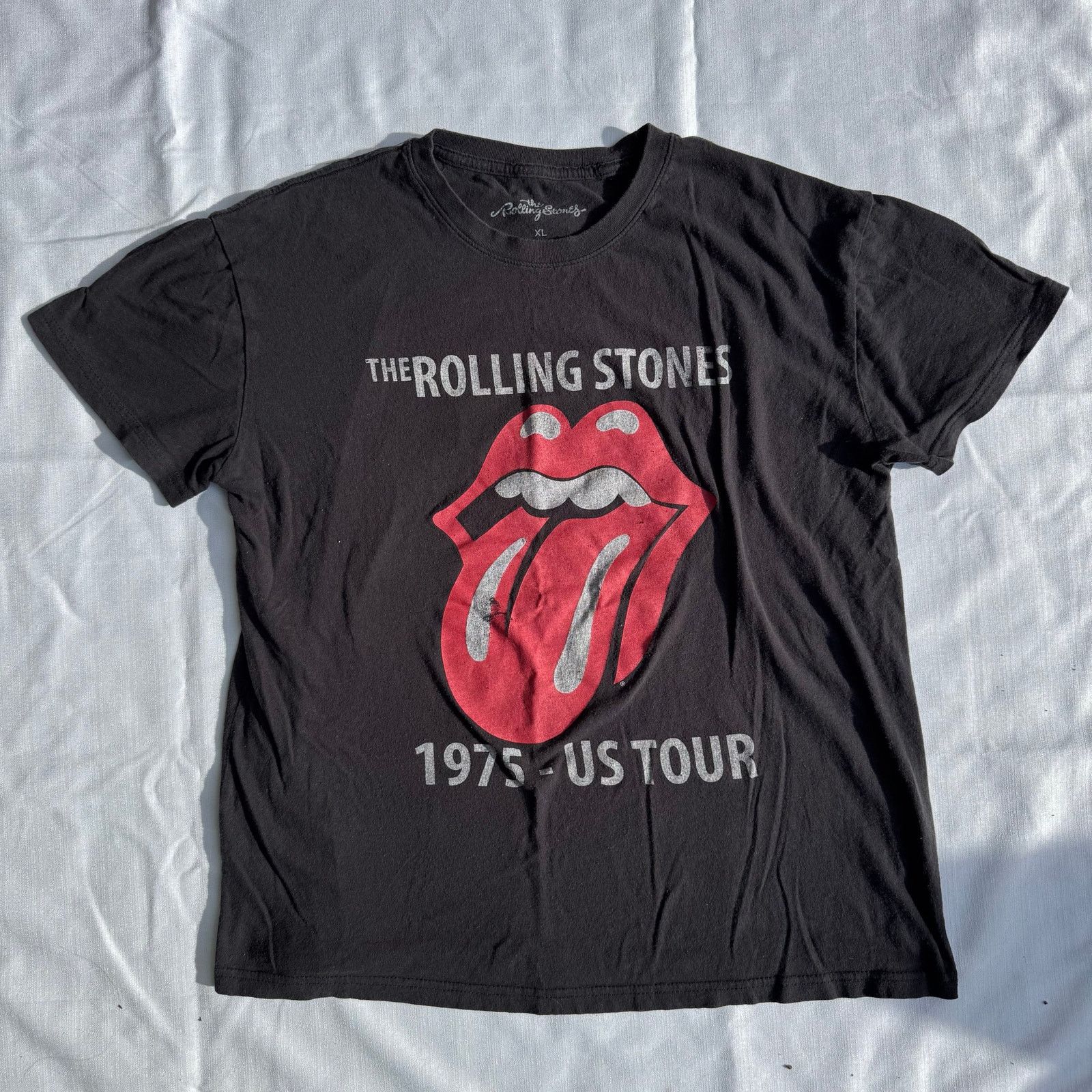 The Rolling Stones Rolling Stones 1975 US Tour Repro Tee XL Black Tongue Logo Size US XL / EU 56 / 4 - 1 Thumbnail