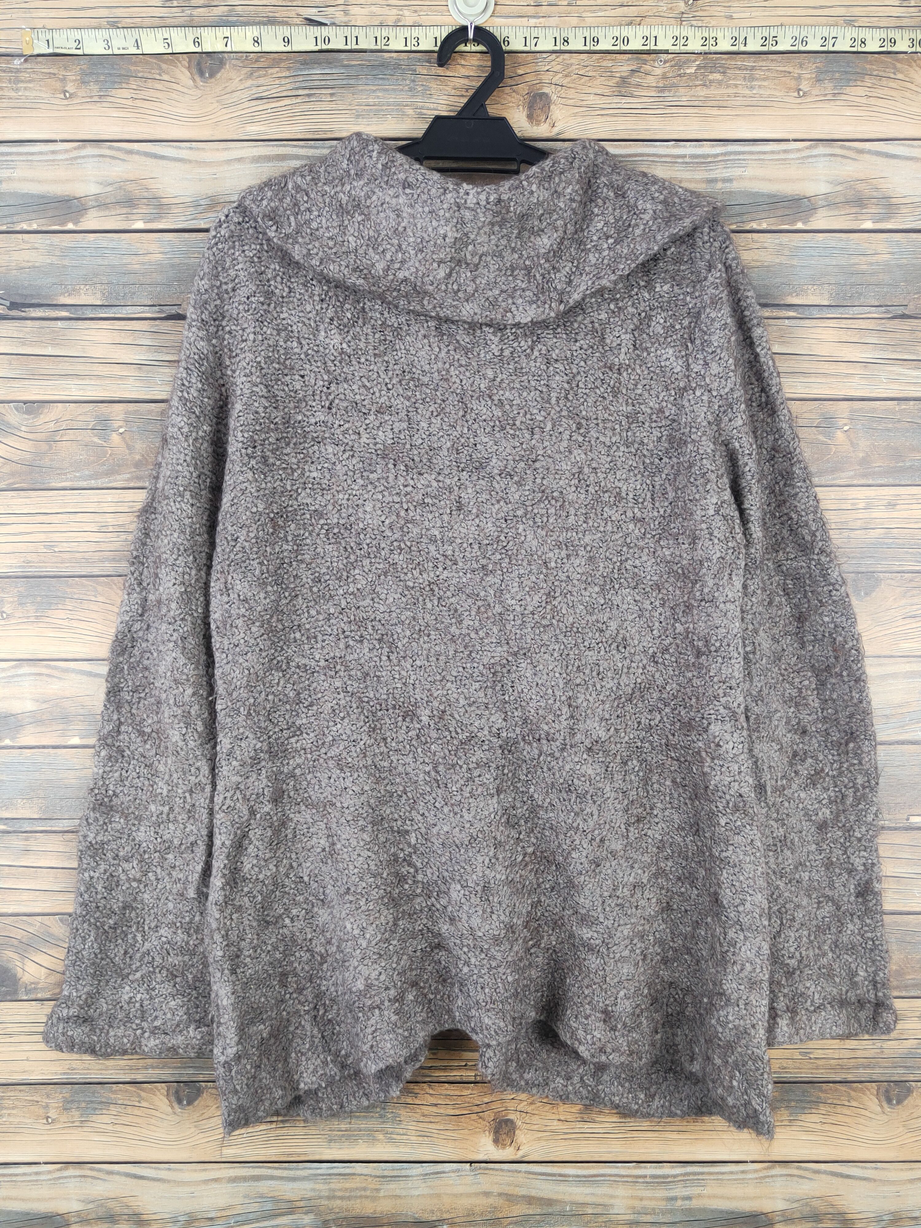 Japanese Brand Jeune Brown Knitwear Wool Cardigan #W2129 Size M / US 6-8 / IT 42-44 - 7 Thumbnail