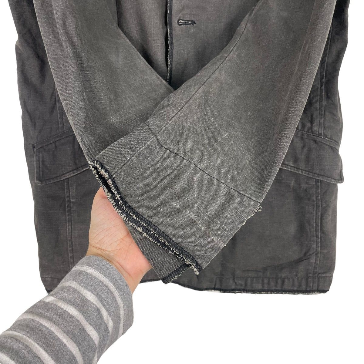In The Attic × Japanese Brand × Tornado Mart 💥IN THE ATTIC BUTTON CHORE DYED GREY JACKET Size US L / EU 52-54 / 3 - 12 Thumbnail