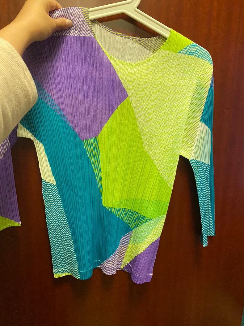 Issey Miyake Issey Miyake size:3 A mid-to-long-sleeved top with yellow Size S / US 4 / IT 40 - 1 Thumbnail