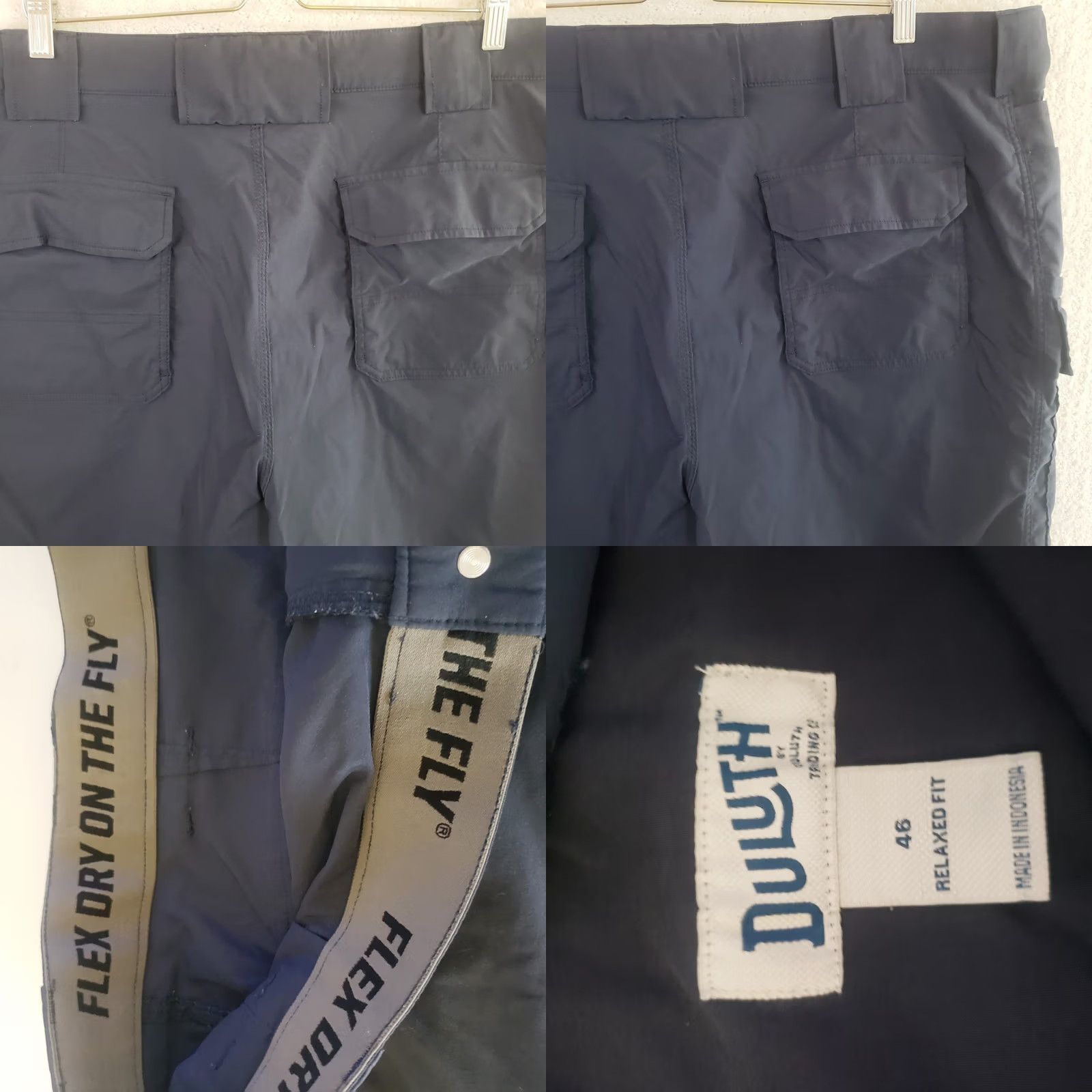 Vintage Duluth Trading Cargo Shorts Men's Navy Blue Nylon Spandex Dry on the Fly 46"x9" Casual Workwear Outdoor Size US 30 / EU 46 - 8 Thumbnail