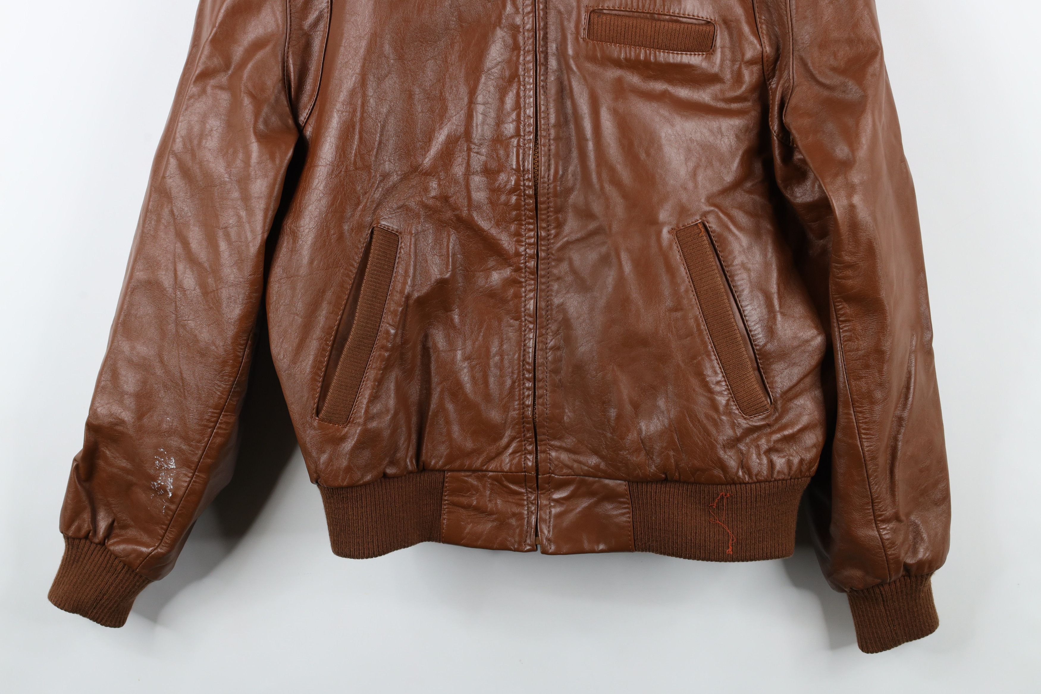 Vintage Vintage 70s 80s Streetwear Cafe Racer Bomber Jacket Brown Size US L / EU 52-54 / 3 - 3 Thumbnail