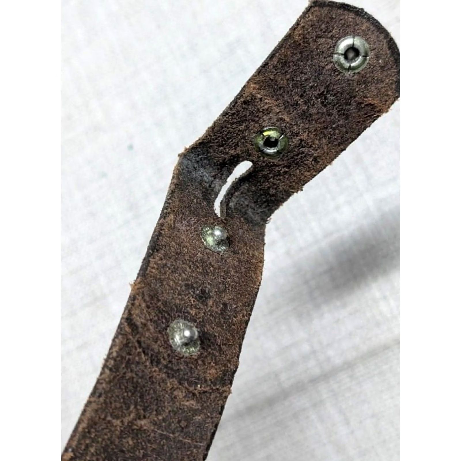 Vintage VINTAGE TOOLED buckle belt 46 cowhide WESTSERN brown leather COWBOY USA made Size 46 - 6 Thumbnail