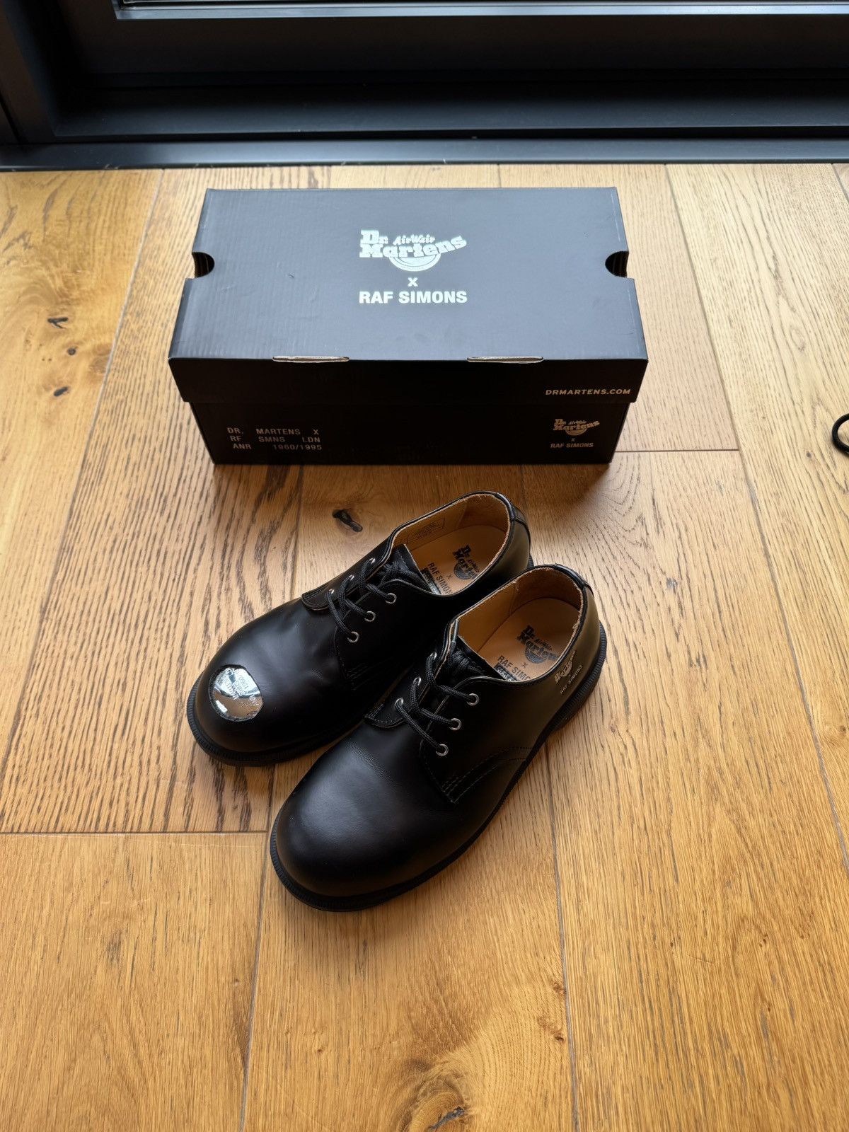 Raf Simons Raf Simons Dr Martens Asymmetric cut out steel toe derby Size US 7 / IT 37 - 10 Thumbnail