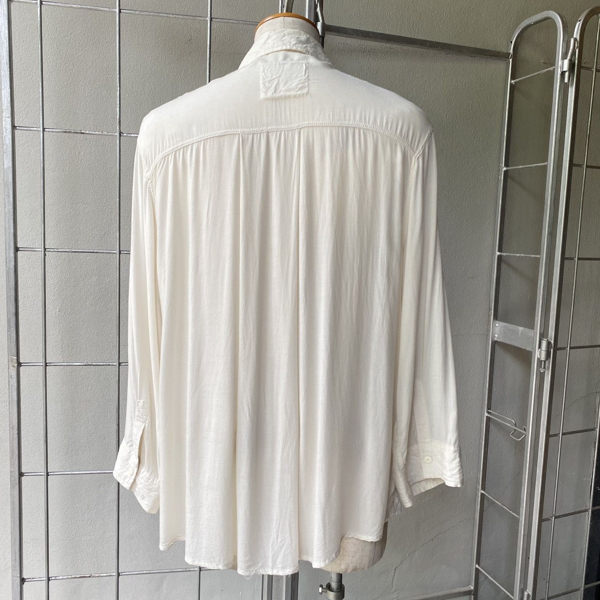 Designer × Japanese Brand G.O.A White Soft Long Sleeve Shirt with Chest Pockets Size ONE SIZE - 4 Thumbnail