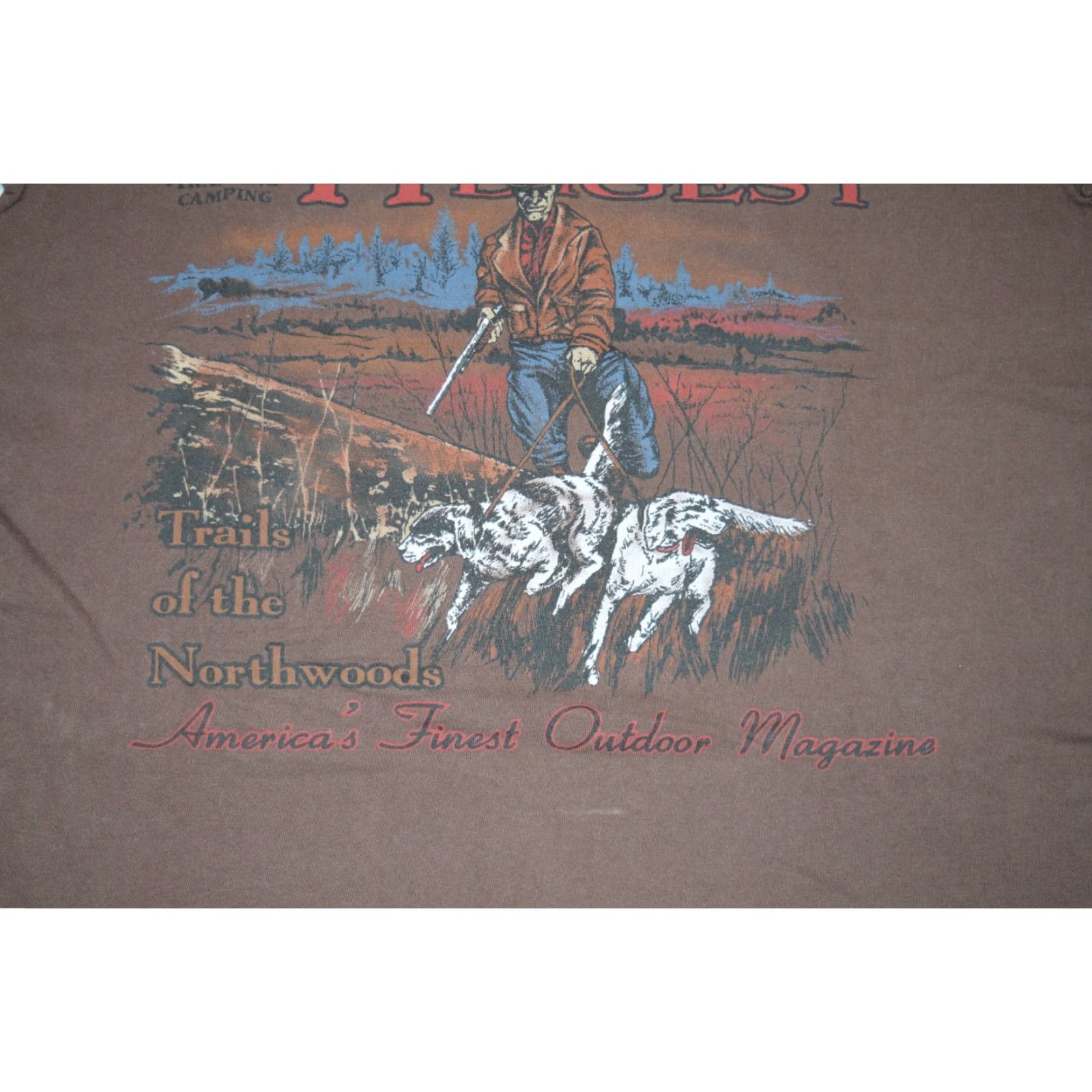 Hunter VINTAGE North Creek Traders FIELD HUNTER T-Shirt Mens Adult Large Brown Heather Gray 90s Outdoors Graphic Print Size US L / EU 52-54 / 3 - 3 Thumbnail
