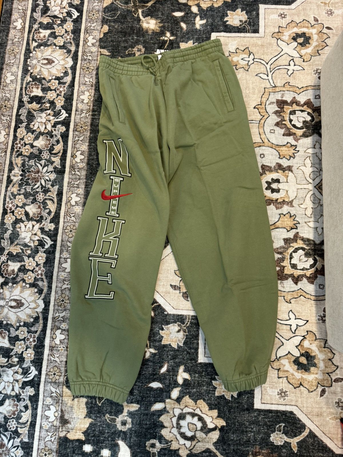 Supreme Supreme x Nike Sweatpants in Olive Green Mens M (32”) NWT | Grailed