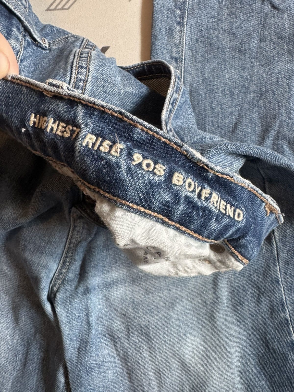 American Eagle Outfitters American Eagle Highest Rise 90s Boyfriend Jeans Size 25" / US 0 / IT 36 - 5 Thumbnail