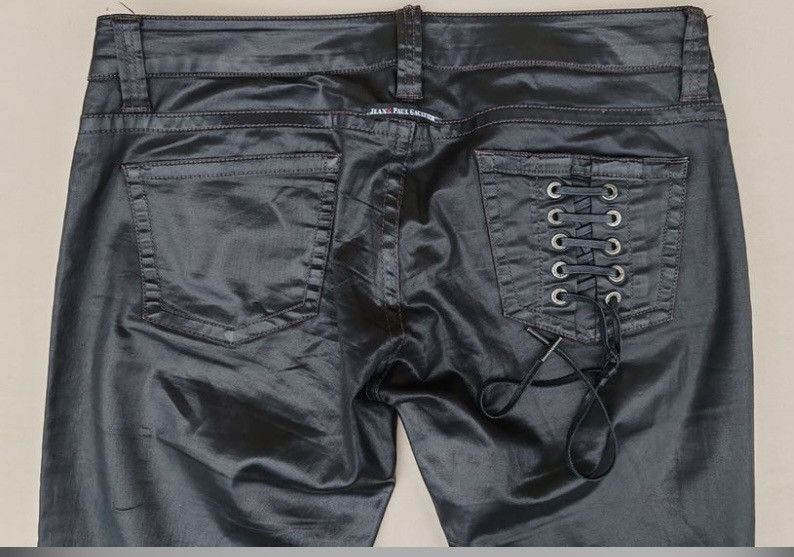 Jean Paul Gaultier JPG Archive Lace-Up Coated Denim Pants - Earth Brown 30 Size US 30 / EU 46 - 1 Thumbnail
