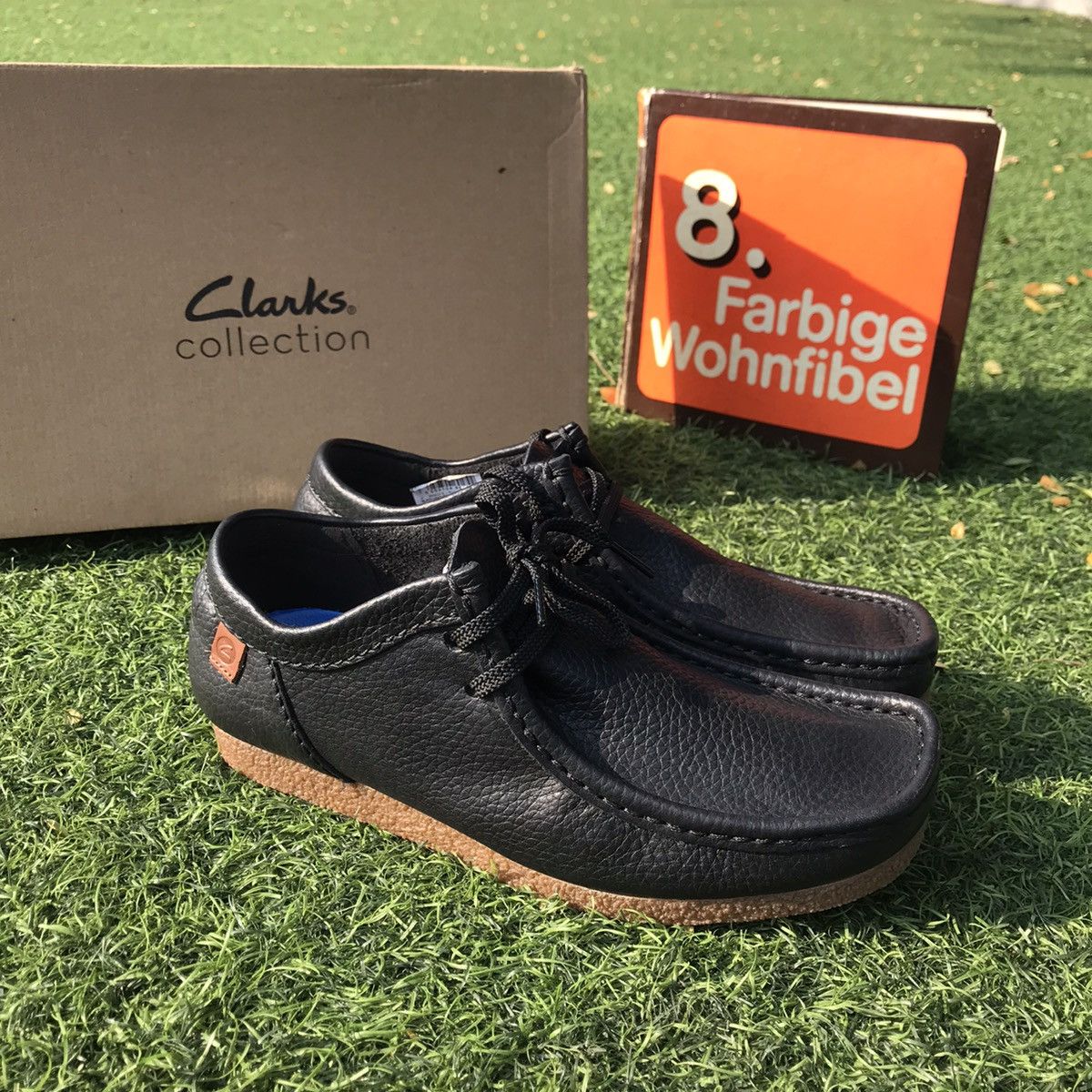 Clarks × Leather Clarks Wallabee Wallabees Shacre II Run Black Leather Size US 6.5 / EU 39-40 - 3 Thumbnail