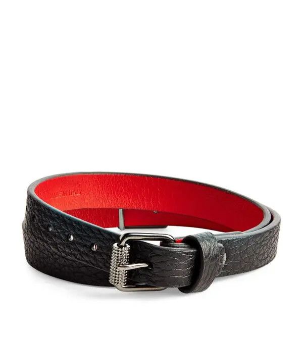 Christian Louboutin oc11z0225 Size: OS/Rui Logo Bracelet in Black/Red Size ONE SIZE - 2 Thumbnail