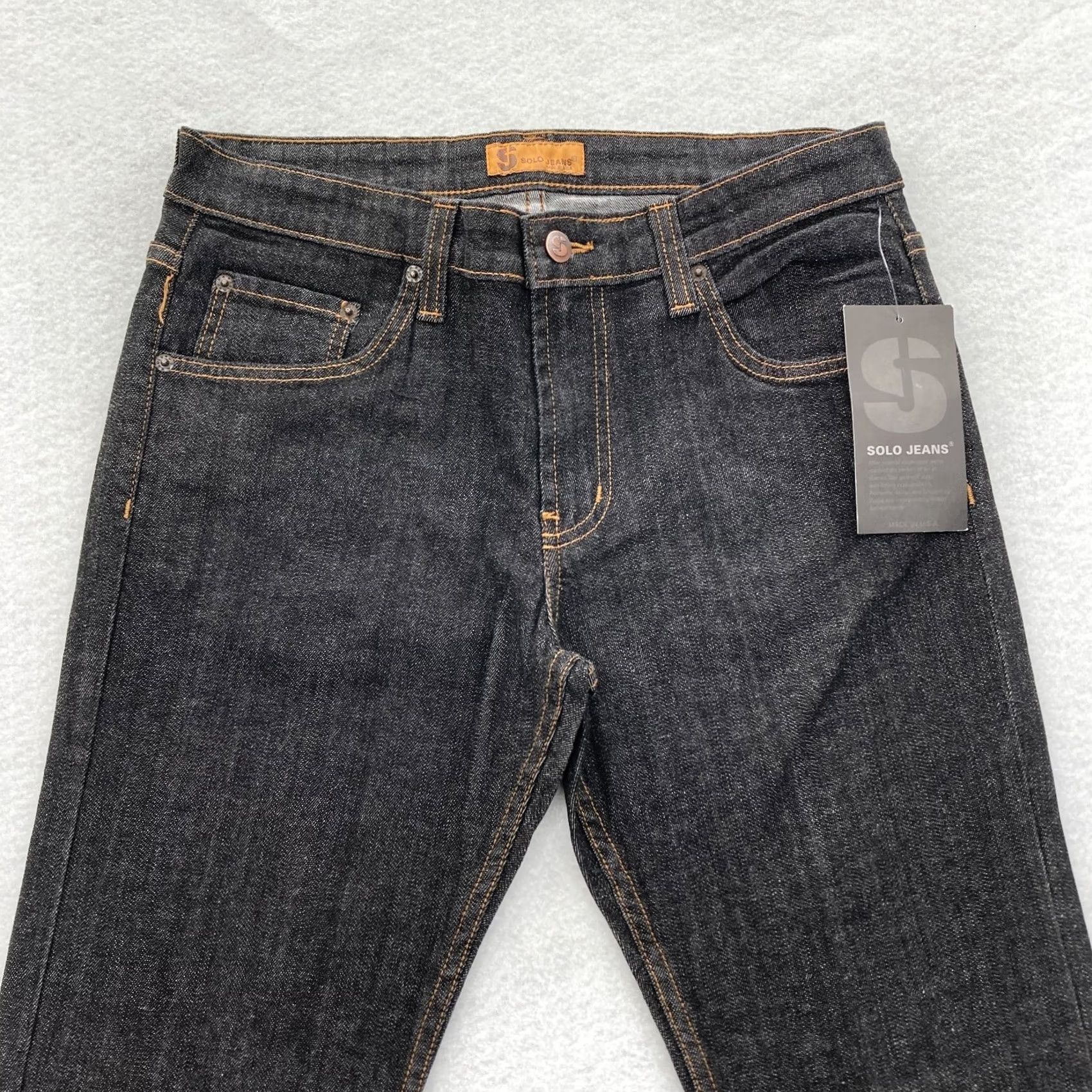 Vintage VINTAGE Solo Jeans Mens 33x32 Skinny Slim Fit Dark Blue Stretch Denim NWT Y2K Grunge Skater Jeans Mens Size US 33 - 2 Thumbnail