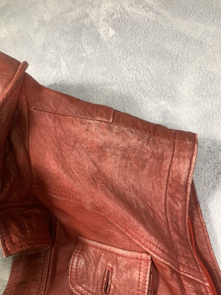 Leather × Vintage Vintage 90s leather vest retro biker style streetwear size Size US L / EU 52-54 / 3 - 3 Thumbnail