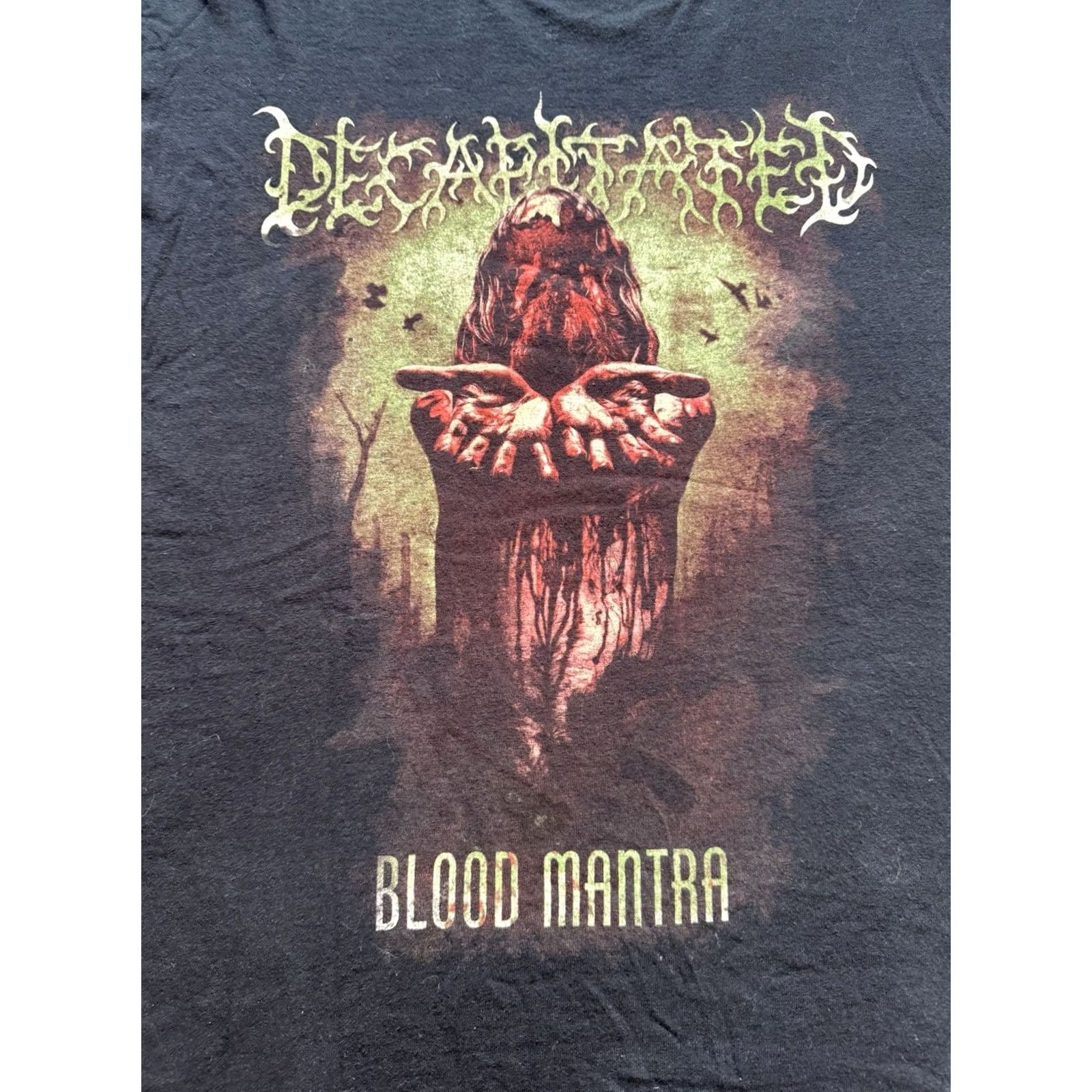 Gildan VINTAGE Death Metal Band T-Shirt Gildan 2014 Decapitated Blood Mantra Euro Tour Short Sleeve Crew Neck XL Black Men Size XL Logo Double-Sided Size US XL / EU 56 / 4 - 2 Thumbnail