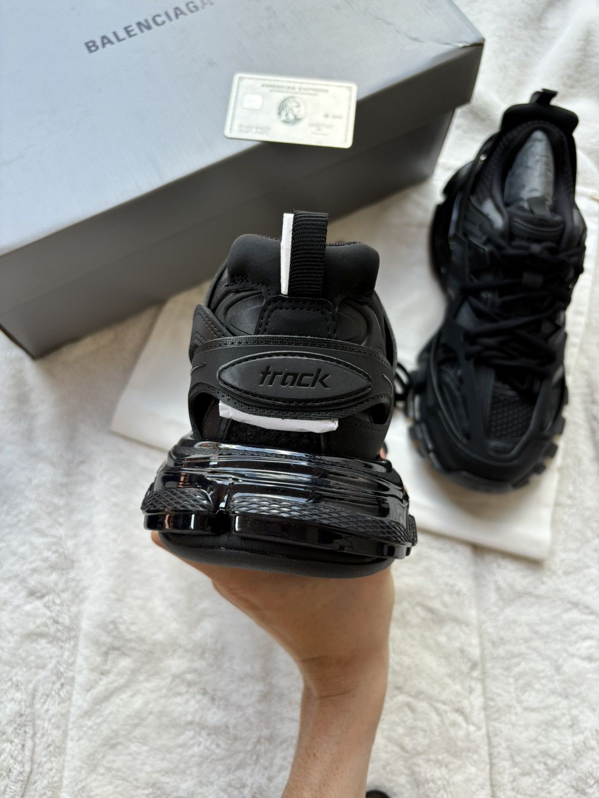 Balenciaga Balenciaga Triple Black Track Sneakers Size US 8 / EU 41 - 2 Thumbnail
