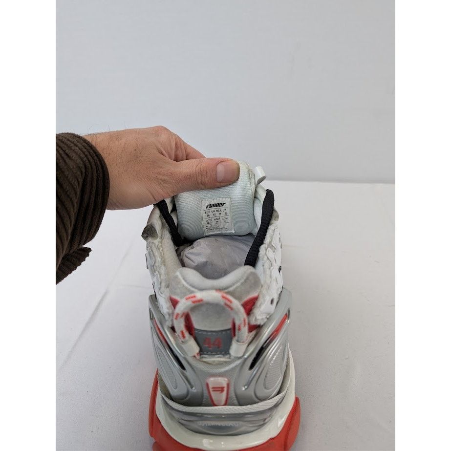 Balenciaga o1rshd1 Mesh Rubber Runners in White/Red/Black Size US 11 / EU 44 - 17 Thumbnail