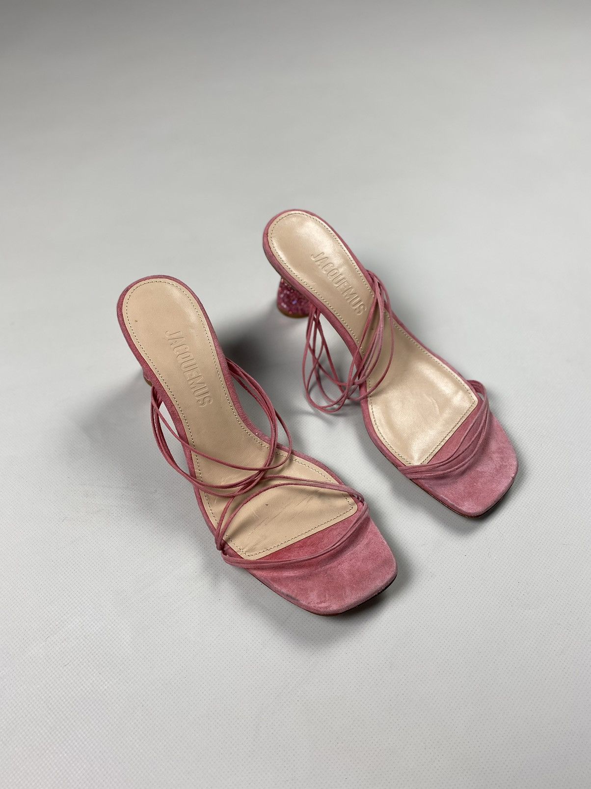 Jacquemus Jacquemus ladies suede strappy heels size 39 Size US 9 / IT 39 - 1 Thumbnail