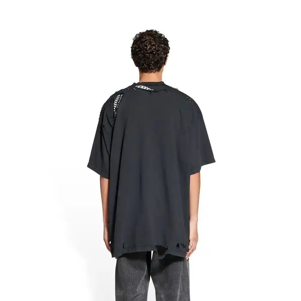 Balenciaga o1w1db10125 3B Sports Icon Repaired T- Shirt Oversized Black Size US XL / EU 56 / 4 - 5 Thumbnail