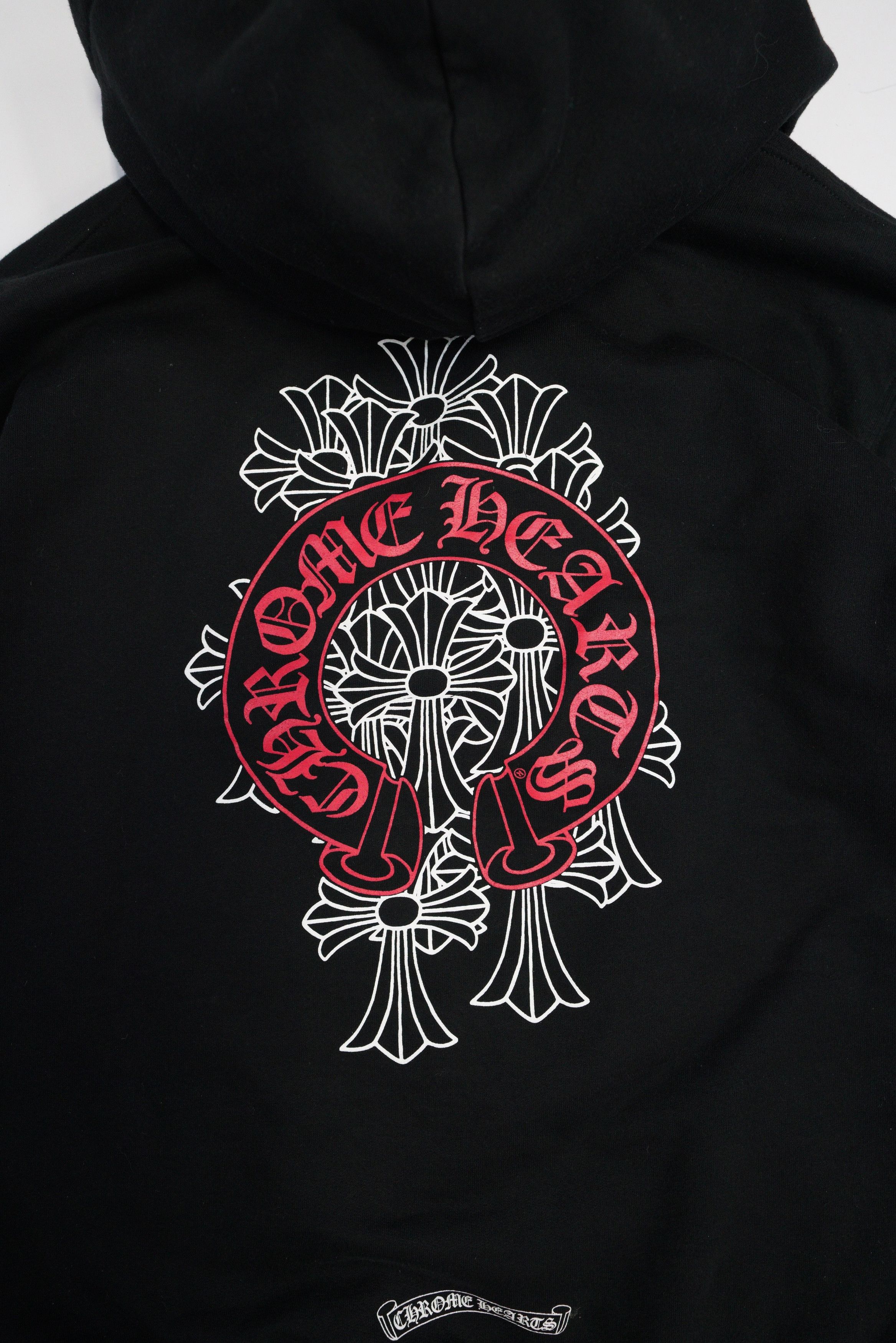 Chrome Hearts Chrome Hearts Red Horseshoe Waffle Zip Up Hoodie Size US M / EU 48-50 / 2 - 3 Thumbnail