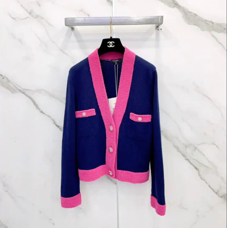 Chanel Chanel Color Block Cashmere Blend Cardigan 0089 Size XS / US 0-2 / IT 36-38 - 1 Thumbnail