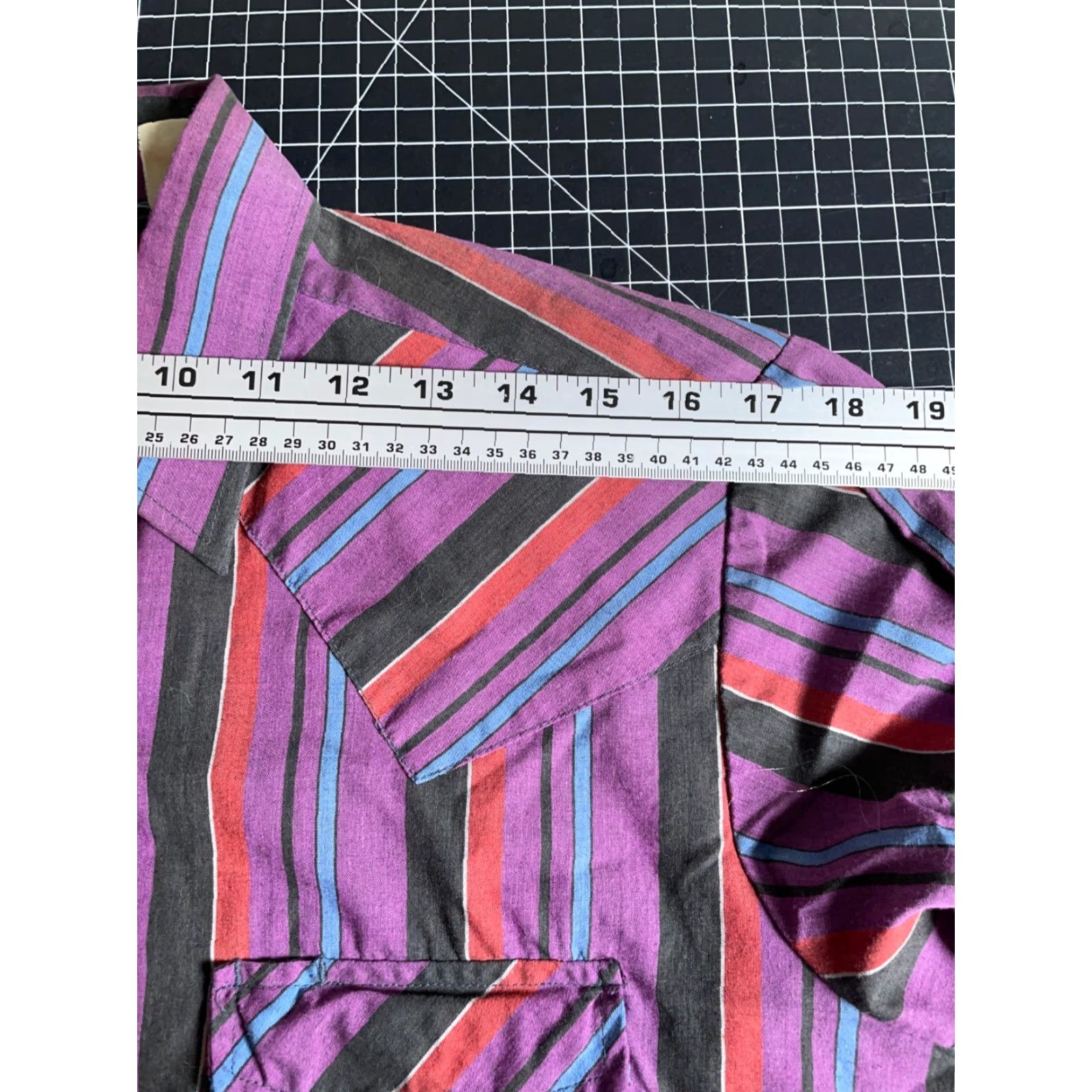 Vintage VINTAGE Ely Cattleman Shirt Mens M Purple Stripe Western Style Snap Button Cowboy Grunge 80s Retro Hipster Size US M / EU 48-50 / 2 - 7 Thumbnail
