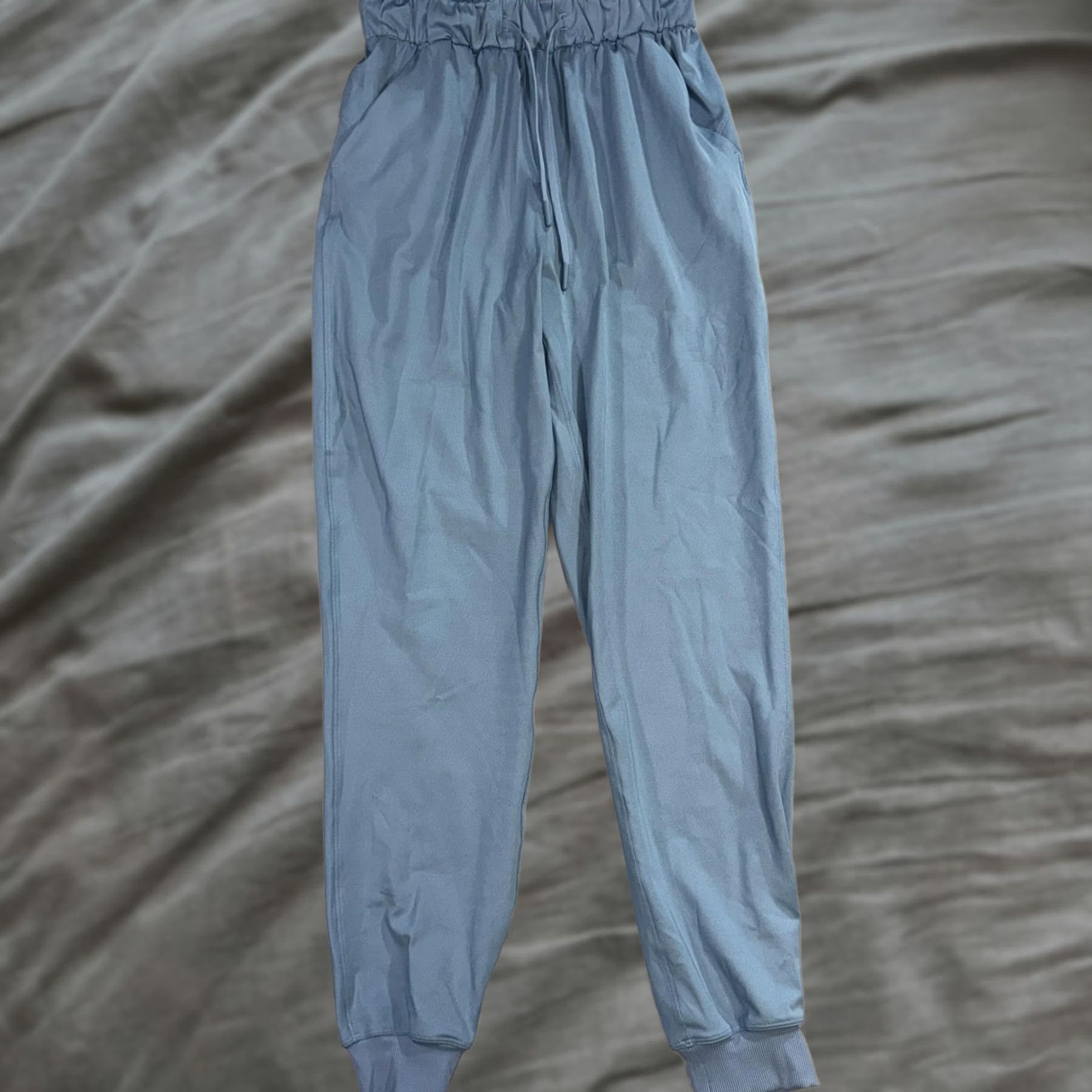 Lululemon Lululemon Pants Womens 4 Blue High Rise Paperbag Waist Drawstring Cuffed Joggers Size 27" / US 4 / IT 40 - 1 Thumbnail
