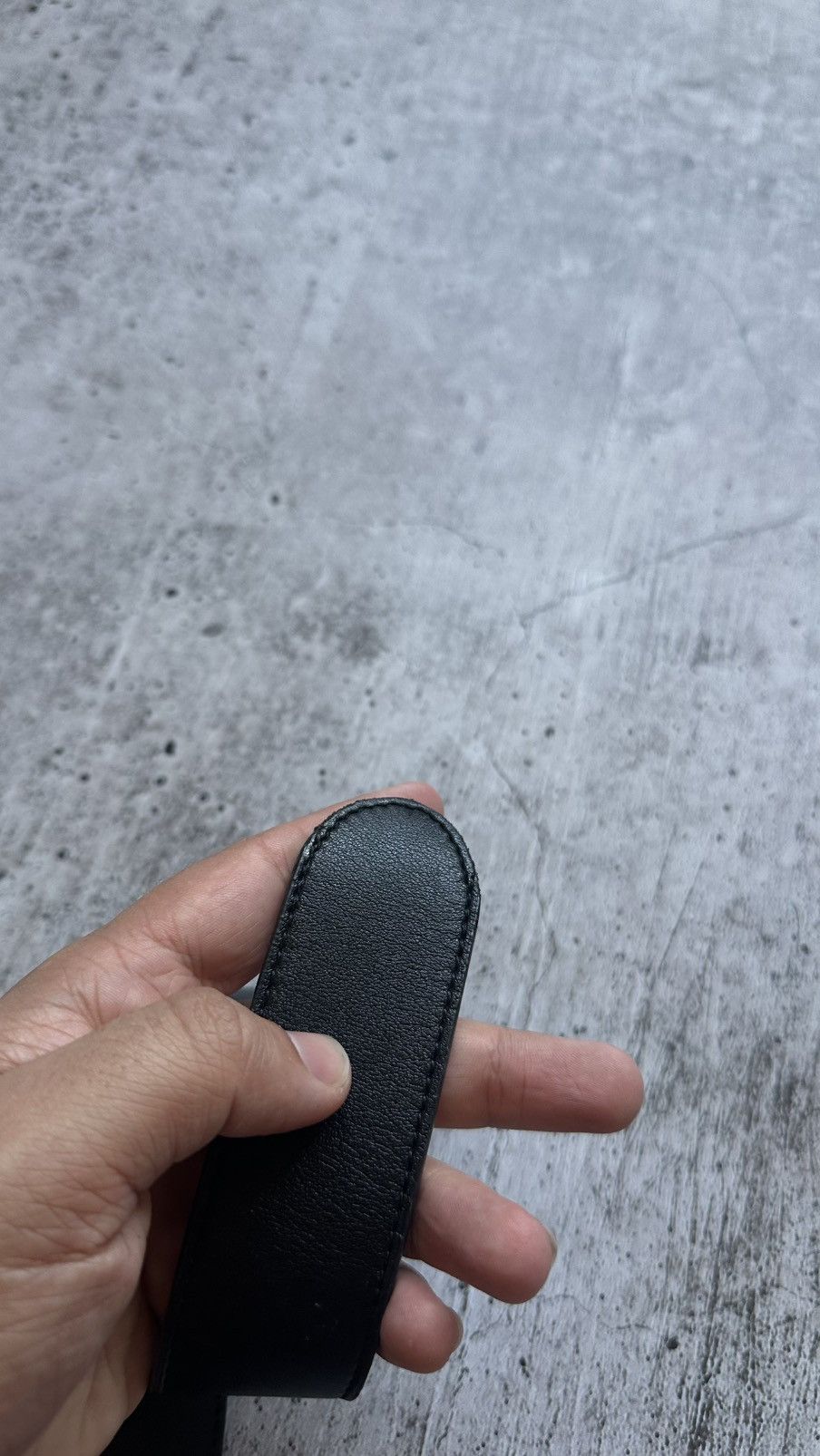 Gucci Vintage Gucci Double G Black Leather Belt Size ONE SIZE - 19 Thumbnail