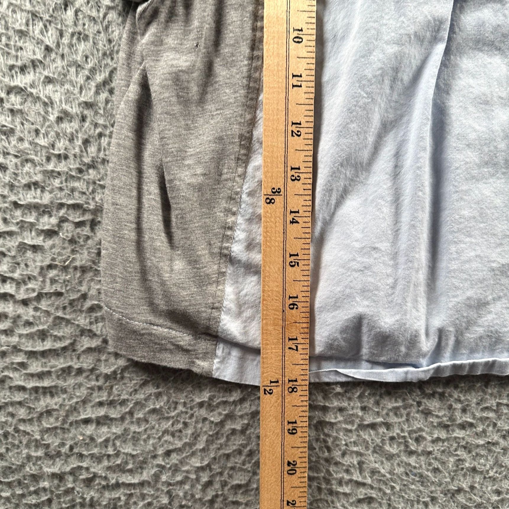 T by Alexander Wang T by Alexander Wang Top Womens Short Sleeve Button Front Mixed Media Gray Blue Size M / US 6-8 / IT 42-44 - 5 Thumbnail