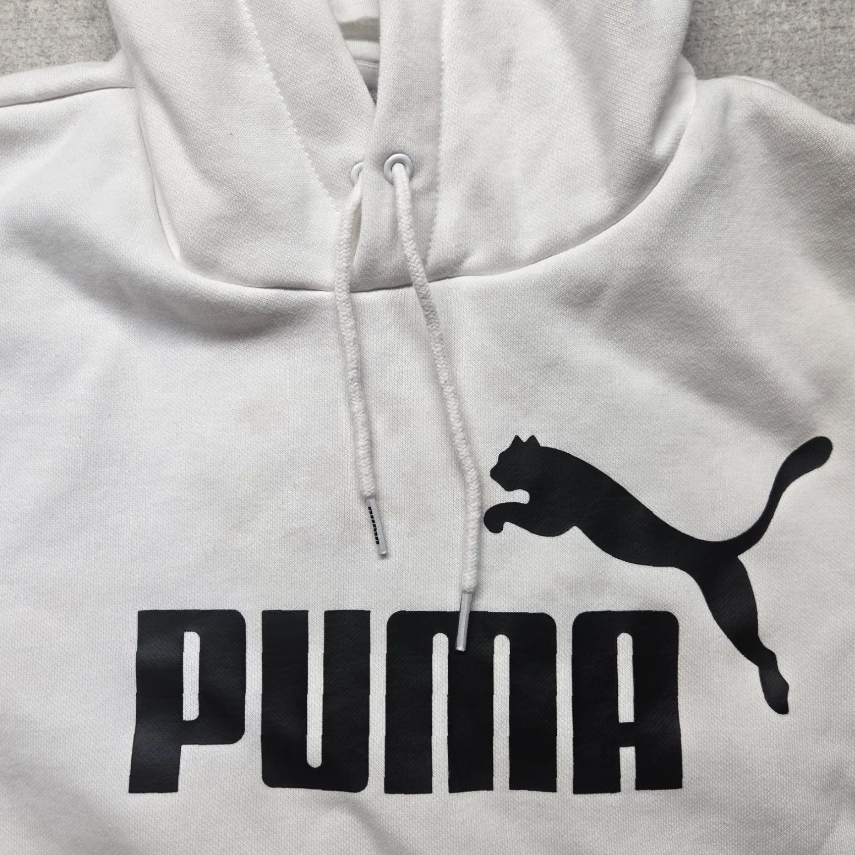 Puma PUMA Hoodie White Logo Adult Men's XL Regular Mens Hoodies Crew Neck 66% Cotton 34% Polyester Size US XL / EU 56 / 4 - 2 Thumbnail