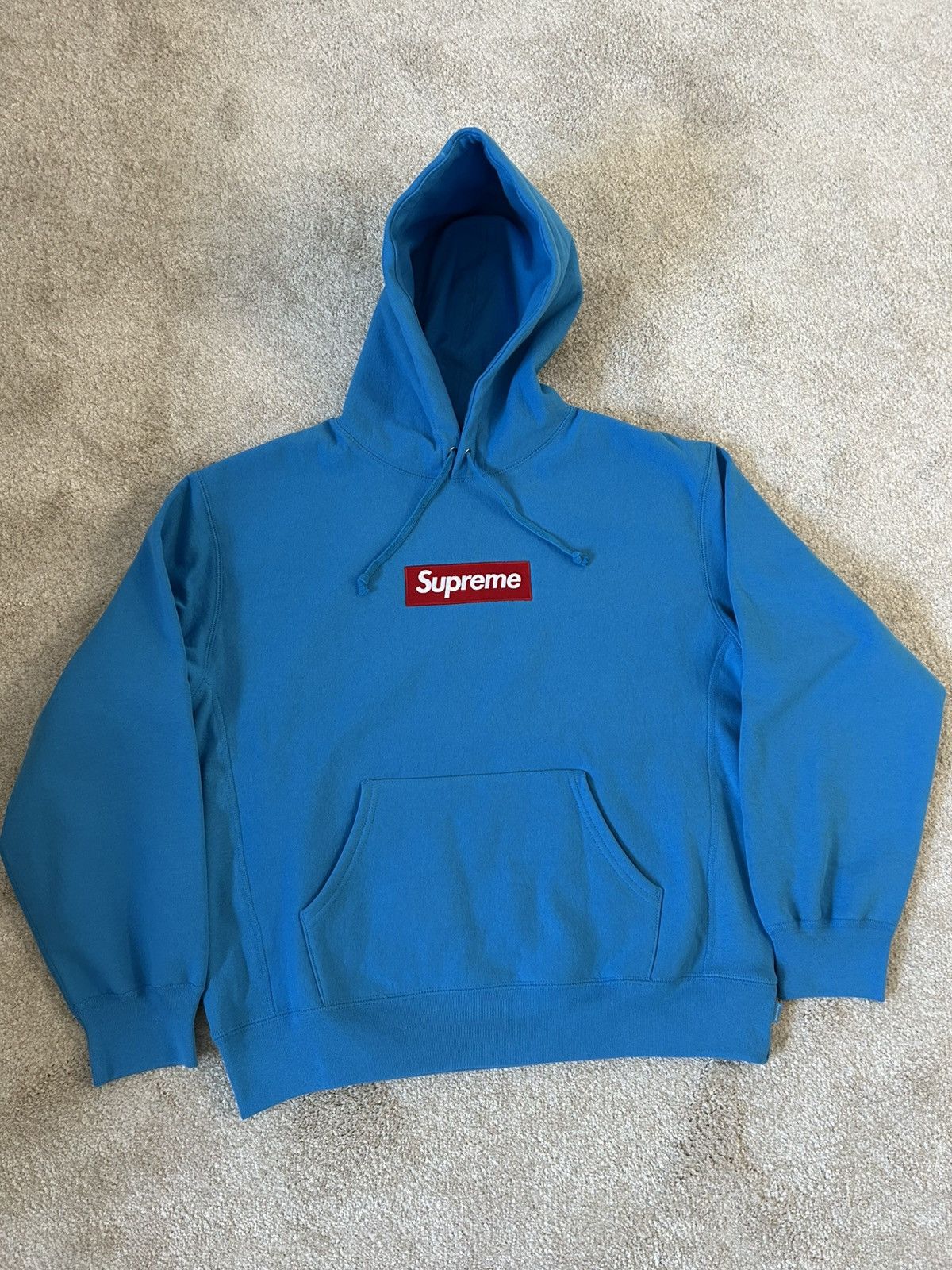 Supreme Supreme Box Logo Hoodie Cyan (FW25) | Grailed